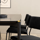 Jídelní stůl Pelle, černá černá židle Black+Kenth, černá černá Velvet_6