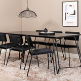 Jídelní stůl Petra , černá černá dýha + židle Kenth , černý černý samet_6