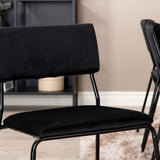 Jídelní stůl Petra , černá černá dýha + židle Kenth , černý černý samet_6