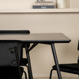 Jídelní stůl Petra , černá černá dýha + židle Kenth , černý černý samet_6