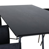 Jídelní stůl Petra , černá černá dýha + židle Petra , distressed měď černý samet_6