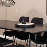 Jídelní stůl Petra, černá černá dýha+muce jídelní židle, černé nohy, černá látka_6