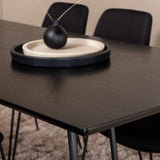 Jídelní stůl Petra, černá černá dýha+muce jídelní židle, černé nohy, černá látka_6