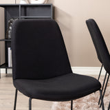 Jídelní stůl Petra, černá černá dýha+muce jídelní židle, černé nohy, černá látka_6