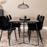 Jídelní stůl Petra , černá černá dýha+jídelní židle Polar , černé nohy Black Velvet (ers√§tter 19902,888)_6