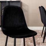 Jídelní stůl Petra , černá černá dýha+jídelní židle Polar , černé nohy Black Velvet (ers√§tter 19902,888)_6