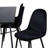 Jídelní stůl Petra , černá černá dýha+jídelní židle Polar , černé nohy Black Velvet (ers√§tter 19902,888)_6