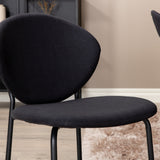 Jídelní stůl Petra , černá černá dýha + jídelní židle klenba , černé nohy , černá látka_6