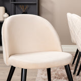 Jídelní stůl Petra , černá černá dýha + židle se sametovými stehy , černá béžová Velvet_6