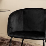 Oválný jídelní stůl Pillan, židle Black Black Glass Marble+Berit, Black Black Velvet_4