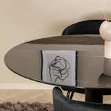 Oválný jídelní stůl Pillan, židle Black Black Glass Marble+Berit, Black Black Velvet_4