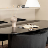 Oválný jídelní stůl Pillan, židle Black Black Glass Marble+Berit, Black Black Velvet_4
