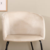 Oválný jídelní stůl Bianca , White Wash Černá dýha + židle Berit , Black Beige Velvet_4