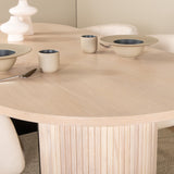 Oválný jídelní stůl Bianca , White Wash Černá dýha + židle Berit , Black Beige Velvet_4