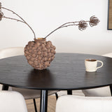 Jídelní stůl Dipp - 115 cm - černá dýha / celé černé nohy + židle Berit - černá / béžová Velvet_4