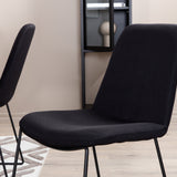 Jídelní stůl Piazza, černá šedá dýha+muce jídelní židle, černé nohy, černá látka_6