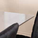 Jídelní stůl Piazza, černá šedá dýha + židle Windu Lyx, černá černá Velvet_6