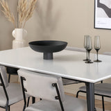 Jídelní stůl Jimmy - černá / bílá židle HPL+Kenth - černá / světle šedá Velvet_4