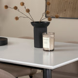 Jídelní stůl Jimmy – černá/bílá židle HPL+sametové stehy – černá/béžová látka (polyesterové prádlo)_4