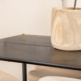 Jídelní stůl Pelle - Černá / černá Židle Black+Velvet Stitches - Černá / Béžová Velvet_6