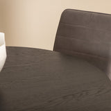 Kulatý jídelní stůl Bianca - černá / černá dýha + židle Windu Lyx - černá / šedá mikrovlákno_4