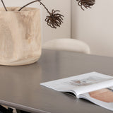 Jídelní stůl Piazza – černá / šedá dýha + sametová jídelní židle manšestrová – béžová / černá_6