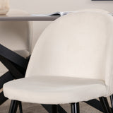 Jídelní stůl Piazza – černá / šedá dýha + sametová jídelní židle manšestrová – béžová / černá_6