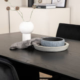 Jídelní stůl Piazza - černá / černá dýha + židle Petra - distressed měď / černý samet_6