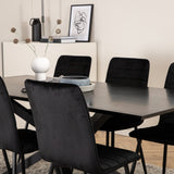 Jídelní stůl Piazza - černá / černá dýha + židle Windu Lyx - černá / černý samet_6