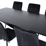 Jídelní stůl Piazza - černá / černá dýha + židle Windu Lyx - černá / černý samet_6