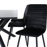 Jídelní stůl Piazza - černá / černá dýha + židle Windu Lyx - černá / černý samet_6