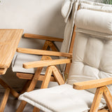 Jídelní stůl Kenya 120*70*H75 - Teak+Keňa 5místná skládací židle - Teak_4