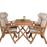 Jídelní stůl Kenya 120*70*H75 - Teak+Keňa 5místná skládací židle - Teak_4