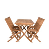 Jídelní stůl Kenya 120*70*H75 - Teak+Keňa skládací židle s područkou - Teak_4