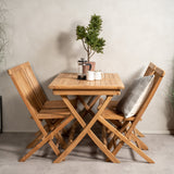 Jídelní stůl Kenya 120*70*H75 - Teak+Keňa skládací židle s područkou - Teak_4