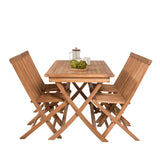 Jídelní stůl Kenya 120*70*H75 - Teak+Keňa skládací židle s područkou - Teak_4