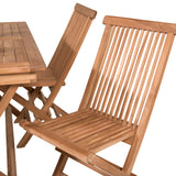 Jídelní stůl Kenya 120*70*H75 - Teak+Keňa skládací židle s područkou - Teak_4