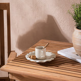 Ghana - Skládací stůl - Natural - Teak - 70*70cm _1+ Keňa 5poziční skládací židle - Teak _2