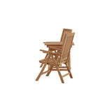 Ghana - Skládací stůl - Natural - Teak - 70*70cm _1+ Keňa 5poziční skládací židle - Teak _2