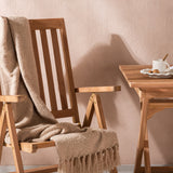 Ghana - Skládací stůl - Natural - Teak - 70*70cm _1+ Keňa 5poziční skládací židle - Teak _2