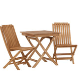Ghana - Skládací stůl- Natural - Teak - 70*70cm _1+ Ghana - Skládací židle- Natural - Teak - _2