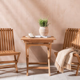 Ghana - Skládací stůl- Natural - Teak - 70*70cm _1+ Ghana - Skládací židle- Natural - Teak - _2