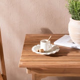 Ghana - Skládací stůl- Natural - Teak - 70*70cm _1+ Ghana - Skládací židle- Natural - Teak - _2
