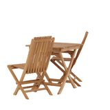 Ghana - Skládací stůl- Natural - Teak - 70*70cm _1+ Ghana - Skládací židle- Natural - Teak - _2