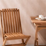 Ghana - Skládací stůl- Natural - Teak - 70*70cm _1+ Ghana - Skládací židle- Natural - Teak - _2