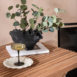 Ghana - Skládací stůl - Přírodní - Teak - 70*70cm _1+ Lindos Stohovací židle - Black Alu / Black Lano _2