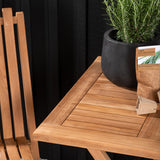 Keňa - Skládací stůl- Natural - Teak - 70*70cm _1+ Ghana - Skládací židle- Natural - Teak - _2