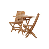 Keňa - Skládací stůl- Natural - Teak - 70*70cm _1+ Ghana - Skládací židle- Natural - Teak - _2