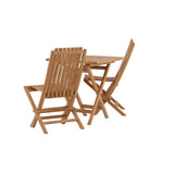Keňa - Skládací stůl- Natural - Teak - 70*70cm _1+ Ghana - Skládací židle- Natural - Teak - _2