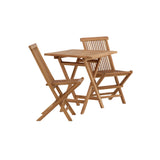 Keňa - Skládací stůl - Přírodní - Teak - 70*70 cm +Keňa skládací židle bez područky - Teak _2